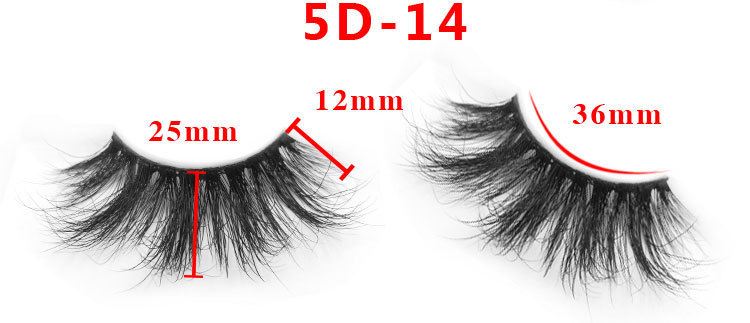 length of mink lashes 14