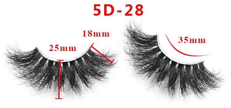 length of mink lashes 28