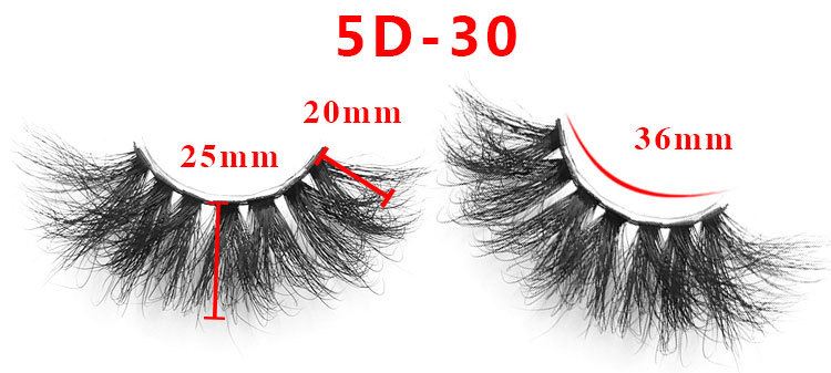 length of mink lashes 30