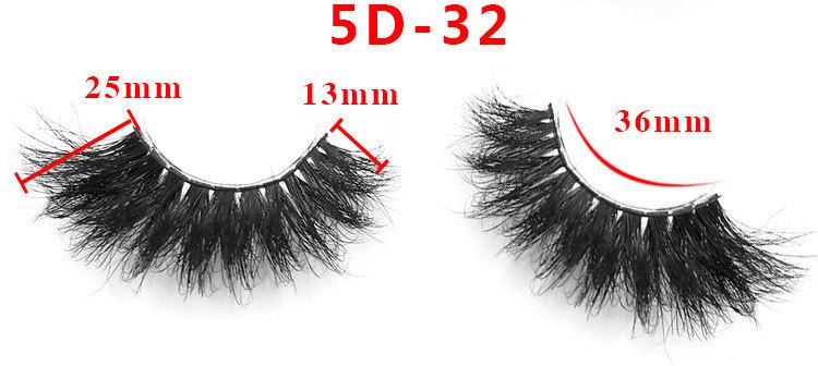 length of mink lashes 32