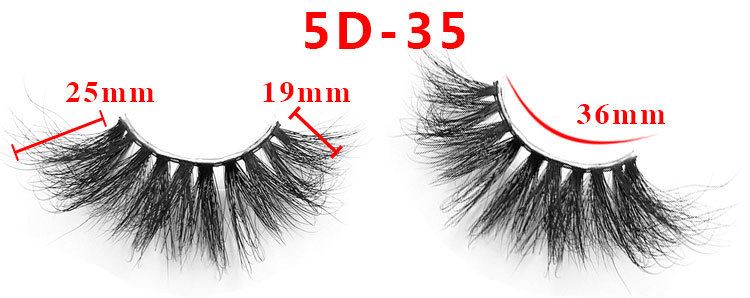 length of mink lashes 35